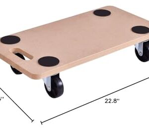 ARNOT Furniture Dolly, Furniture Movers with Wheels, Heavy Duty 4 Wheels Moving Dolly, for Piano Couch Fridge, Securely Holds 500 Lbs, (23" x11.5" Platform)