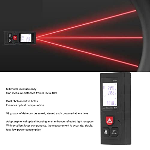 Distance Finder, Wide Range Low Power Consumption High Accuracy Distance Meter Quick for Construction Works