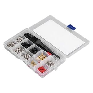 366 pcs computer screw set motherboard screw kit computer screw parts motherboard standoffs screw kit with screwdriver brush