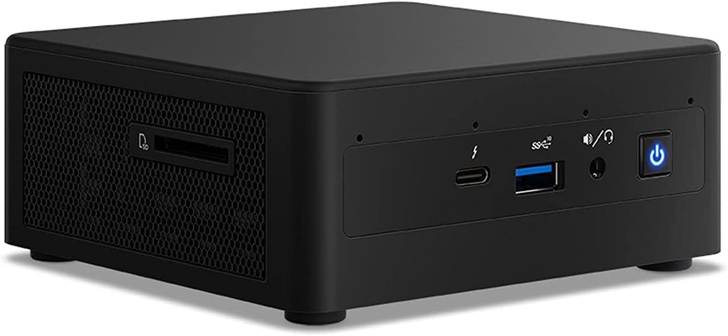 Intel 2023 Newest NUC11 Tiny Client Mini Desktop PC 4-Core i7-1165G7 64GB DDR4 1TB NVMe SSD 1TB HDD Iris Xe Graphics WiFi AX RJ-45 HDMI Mini-DP Thunderbolt3 USB-C Windows 11 Pro w/RE USB