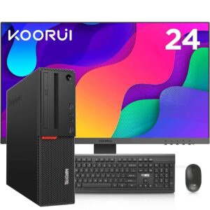 lenovo thinkcentre m900 sff desktop with new 23.8" fhd monitor | intel core i7-6700 | 16gb ddr4 | 512gb ssd | wifi bluetooth | dvd-rw | wireless keyboard mouse| windows 10 pro (renewed)