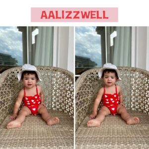 Toddler Baby Girls One Piece Swimsuit Heart Bathing Suit Adjustable Valentines Day Swimwear Beach Wear 18-24 Months Red