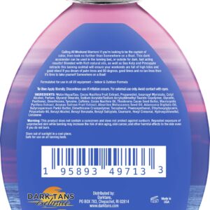 Somewhere On A Boat Tanning Lotion for Indoor Tanning Beds/Outdoor Sun Tan Dark Tanning Bed Lotion w/Coconut Oil, Pineapple & Shea Butter 13.5oz - White Lotion, NO Bronzer