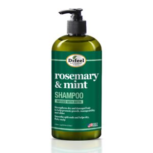 difeel rosemary mint strengthening shampoo with biotin 33.8 oz. - made with natural rosemary oil for hair growth