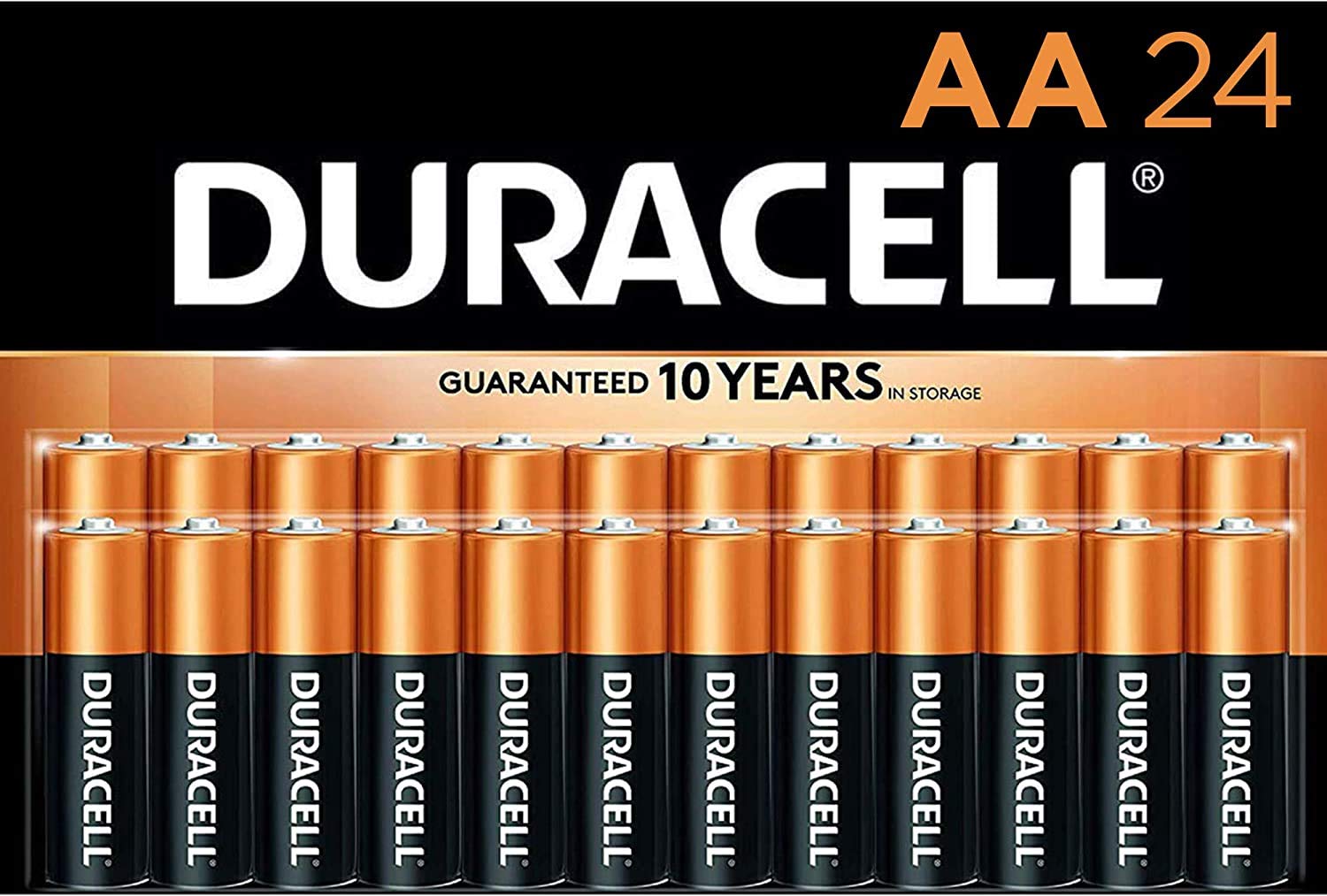 Duracell - CopperTop AA Alkaline Batteries - Long Lasting, All-Purpose Double A Battery for Household And Office – 72 Count