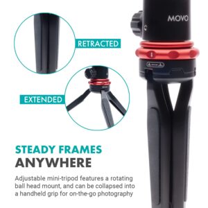 Movo Tablet Vlogging Kit for iPad - iPad Vlogging Kit with Tablet Holder, Compact Tripod, Microphone, LED Light, Cold Shoe Extension - YouTube Starter Kit with iPad Tripod Mount for Video Recording