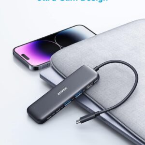 Anker 332 USB-C Hub (5-in-1) with 4K HDMI Display, 5Gbps - and 2 5Gbps USB-A Data Ports and for MacBook Pro, MacBook Air, Dell XPS, Lenovo Thinkpad, HP Laptops and More