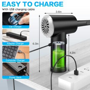 Kairiyard Compressed air Duster, Electric Air Duster 9000mAh 91000RPM Good Replace Compressed air can, Rechargeable Portable Cordless Air Duster Can for Computer Keyboard Electronics Car Cleaning