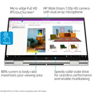 HP Envy 2-in-1 15.6" FHD Touch x360 Laptop - Intel Core i5-1135G7 - Intel Iris Xe Graphics - Windows 10-16GB RAM - 1TB SSD - Fingerprint Reader - w/HDMI Cable