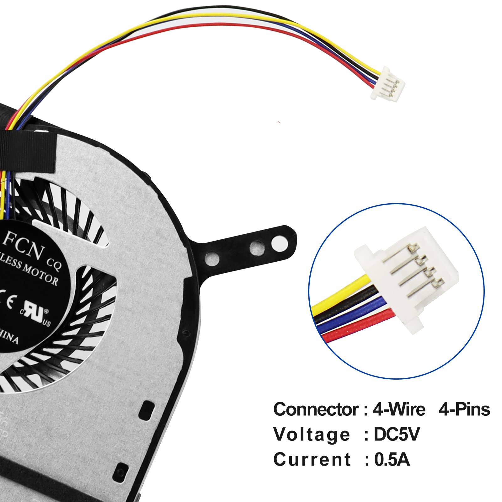 CPU+GPU Cooling Fan Replacement for Asus TUF Gaming (2020) A15 FA506 FA506IV FA506IU TUF 506 IU IV F15 FX506 FX506LI FX506LU FX506IH FX705DT FX505 FX505DT FX505DV FX505DY FX505DU FX505DD FX505GT/GD