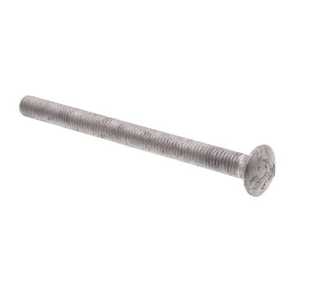 Carriage Bolts 1/2in-13 X 6-1/2in A307 Grade A Hot Dip Galv Steel 5PK