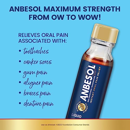 Anbesol Maximum Strength Oral Anesthetic Liquid - 0.41 fl oz (packaging may vary)