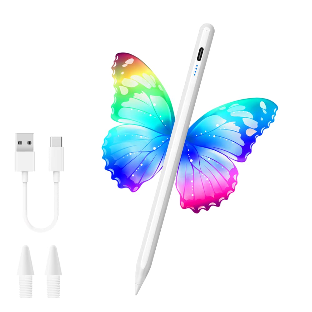 Stylus Pen for ipad 9th Gen, iPad Mini 5/6, iPad 6/7/8/10, iPad Air 3/4/5, Active Pencil 2nd Generation Fast Charge iPad Pencil Compatible with Apple iPad (2018 and Later)