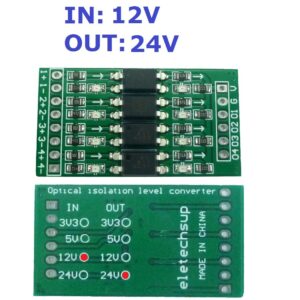 4channels in 12V Out 24V Digital Logic Level Conversion Module PNP/NPN to NPN Optical Isolation Board (1)