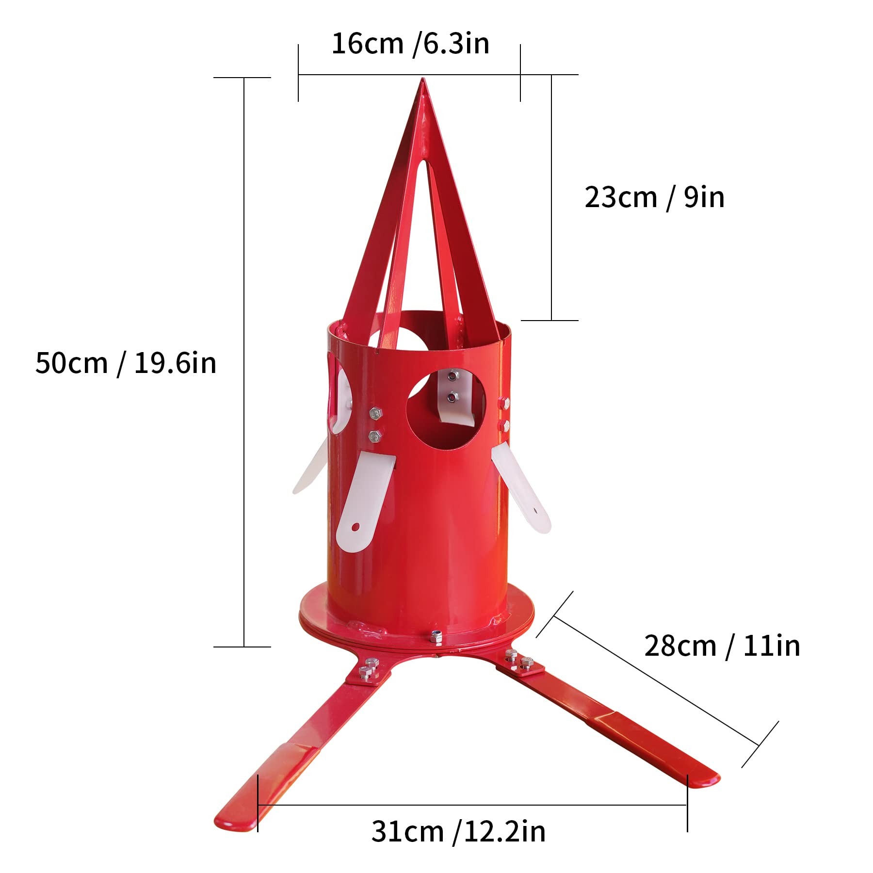 Big Bag Dispenser for Warehouse Farm Home (Red)