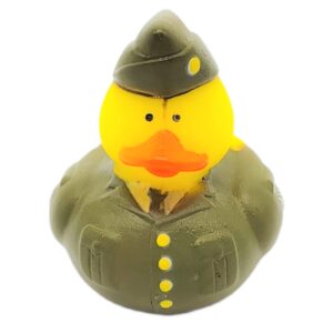 Cool Rubber Ducks (2") Standard Size. (12 Pack) Cute Duck Bath Tub Pool Toys. (Uniform Armed Forces Rubber Ducks)