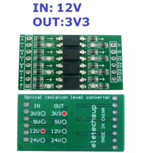 4channels in 12V Out 3.3V Digital Logic Level Conversion Module PNP/NPN to NPN Optical Isolation Board(1)