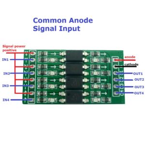 4channels in 12V Out 3.3V Digital Logic Level Conversion Module PNP/NPN to NPN Optical Isolation Board(1)