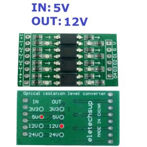 4ch in 5V Out 12V Digital Logic Level Conversion Module PNP/NPN to NPN Optical Isolation Board (1)