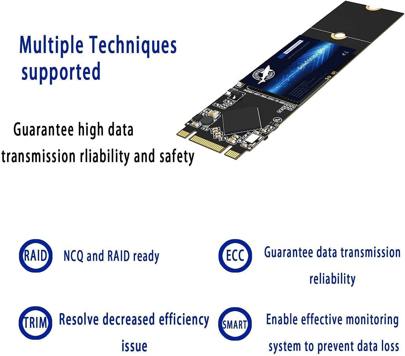 Dogfish SSD SATA M.2 2280 128GB Ngff Internal Solid State Drive High Performance Hard Drive for Desktop Laptop SATA III 6Gb/s (M.2 2280,128GB*10 Pack)