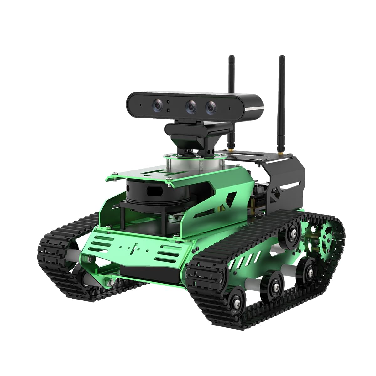 Hiwonder ROS JetTank Robot for Jetson Nano 3D and Lidar Mapping Navigation Touch Screen Python Programming AI Tank Kit (Standard kit with SLAMTEC A1 Lidar)