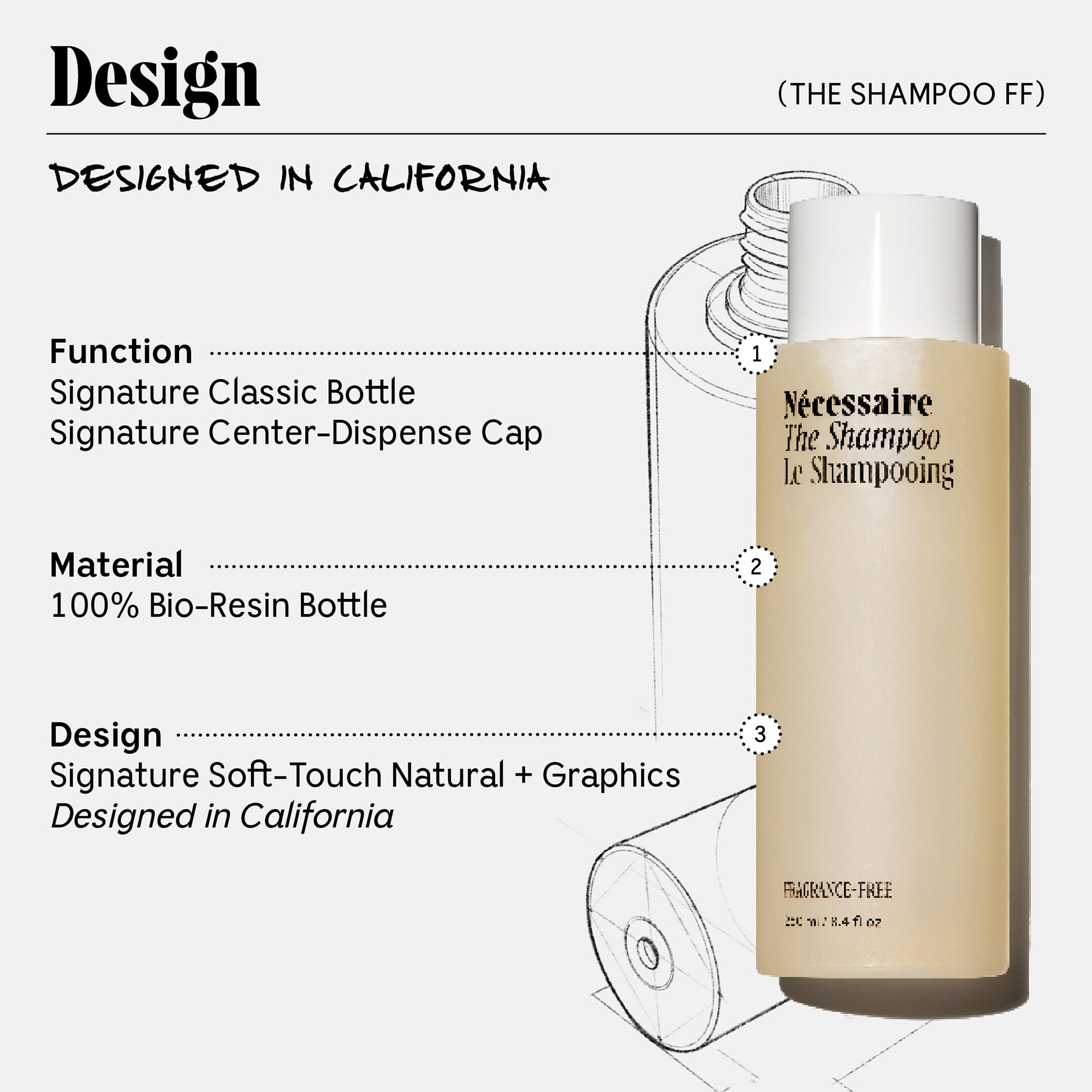 Nécessaire The Shampoo. Hyaluronic Acid + Vitamin B Complex Shampoo for Women & Men.