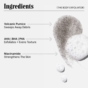 Nécessaire The Body Exfoliator. Eucalyptus. AHA/BHA/PHA. Resurface Skin. Smooth KP and Rough Patches. Hypoallergenic. Dermatologist-Tested. 180 ml / 6.1 fl oz