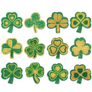 120 Pcs St. Patrick's Day Face Tattoos Shamrock Glitter Face Stickers Clover Temporary Tattoo Kids Body Stickers Three Leaf Shamrock Lucky for St. Patrick's Day Irish Party Costume Accessory