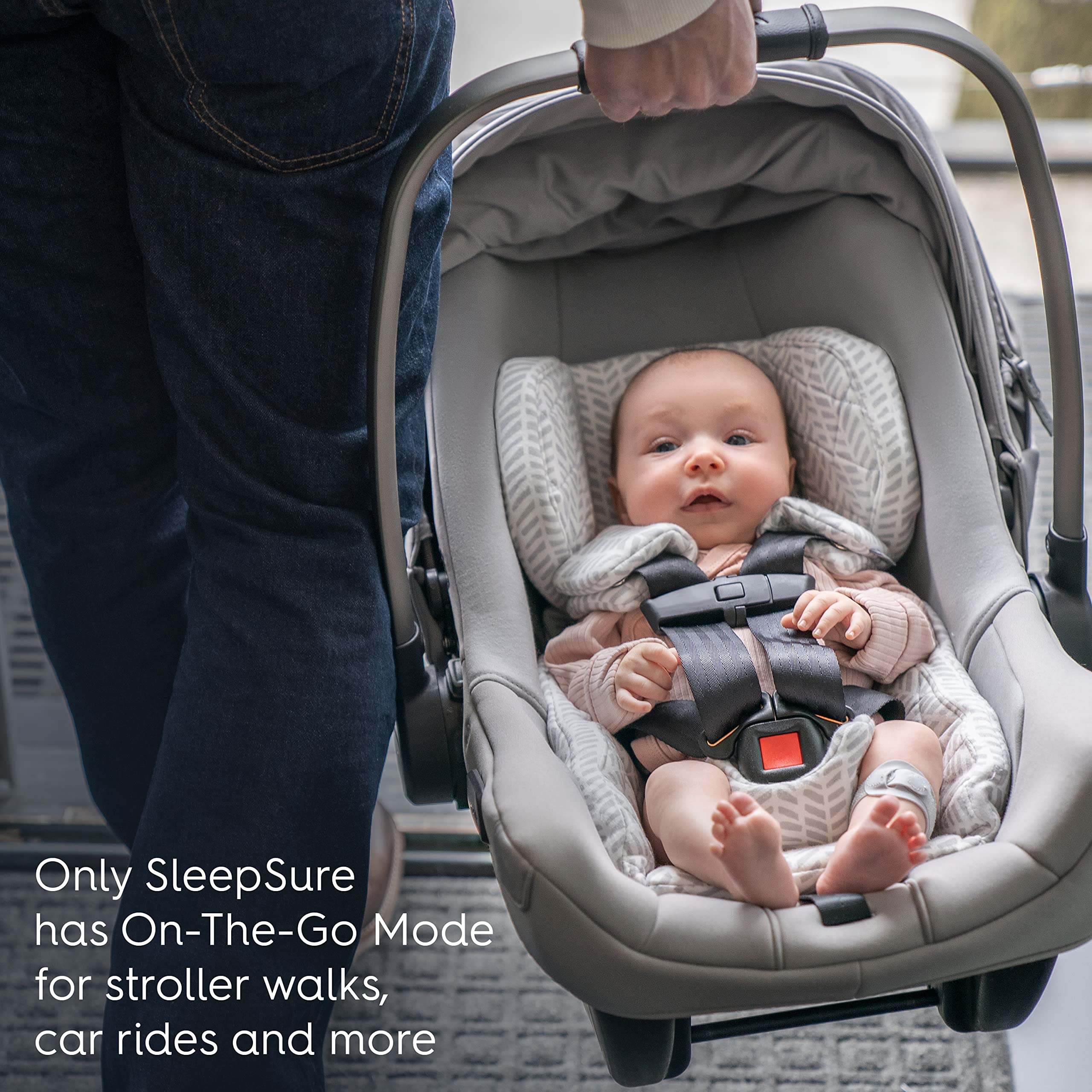 HALO SleepSure Smart Baby Monitor - Live Heart Rate View, Rollover, Skin Temperature, and Motion Notifications with On-The-Go Monitoring, Historic Sleep Data, Customizable Settings – Gray