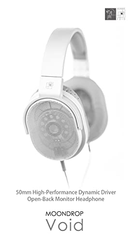 Moondrop Void 50mm High-Performance Dynamic Driver Dual 3.5mm Connector Composite Diaphragm Open-Back Monitor Headphone