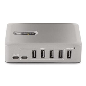 StarTech.com 10-Port USB-C Hub - 8x USB-A/2x USB-C - Self-Powered w/65W Power Supply - USB 3.1 10Gbps - Desktop/Laptop USB Hub w/USB-IF Certified 3ft Locking Cable, USB C Splitter (10G8A2CS-USB-C-HUB)