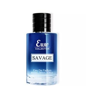 Tokuyo Savage Blue Cologne for Men Natural Spray Masculine Scent Wonderful Fragrance Gift Eau De Parfum for Daily Use 3.3 Fluid Ounce, 100.0 milliliters