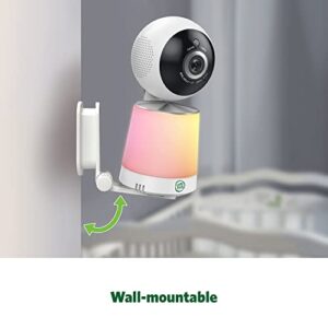 LeapFrog LF1726FHD Baby Monitor, 5.5' 1080p Screen, Up to 2500 ft range, Pan-Tilt-Zoom, Night Light, Color Night Vision, Soothing Sounds, Secure Transmission, Secure Transmission No WiFi