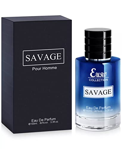 Tokuyo Savage Blue Cologne for Men Natural Spray Masculine Scent Wonderful Fragrance Gift Eau De Parfum for Daily Use 3.3 Fluid Ounce, 100.0 milliliters