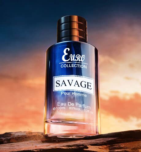 Tokuyo Savage Blue Cologne for Men Natural Spray Masculine Scent Wonderful Fragrance Gift Eau De Parfum for Daily Use 3.3 Fluid Ounce, 100.0 milliliters