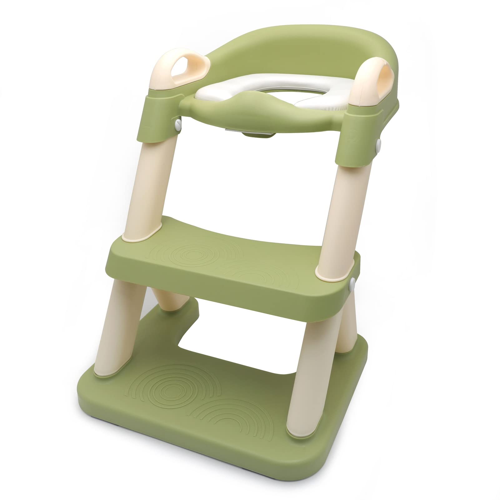 𝐇𝐀𝐒𝐤𝐮𝐥𝐥𝐞 Toddler Potty Training Toilet, Potty Training Seat With Ladder, Toddler Toilet Training Potty for Kids Boys Girls, Non-slip Foldable, Green