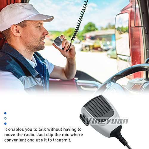 Vineyuan HM-148G Handheld PTT Microphone Heavy Duty for ICOM ICF5061D ICF6061D ICF1721 IC2721 ICF9511 IC952 Radios