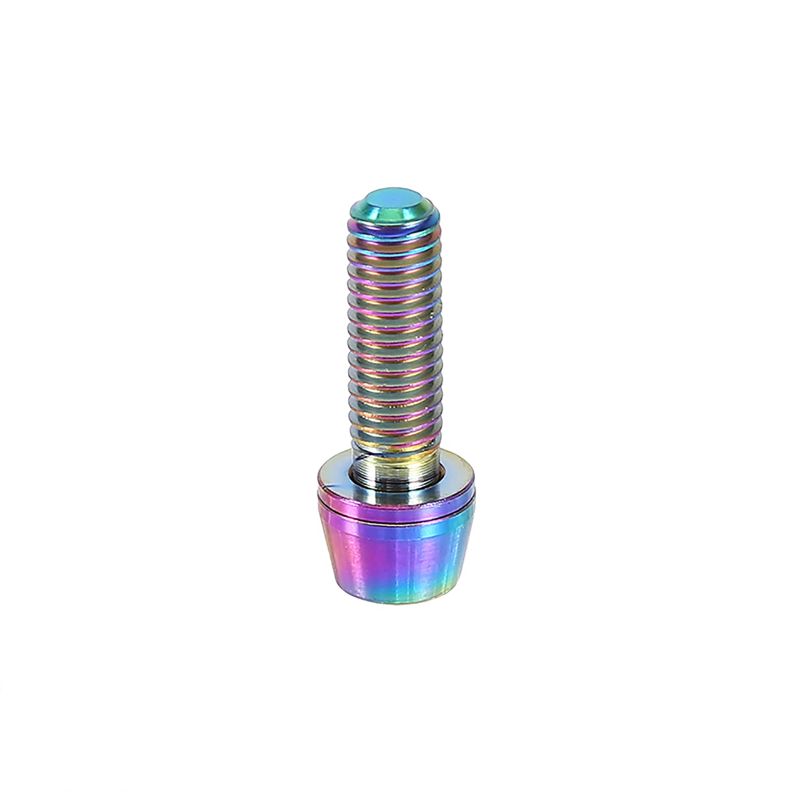 Uxsiya Screw Tapered Alloy High Strength Tapered Head Bolt Screw with Washer for Mountain Bike(M5x16-colorful)