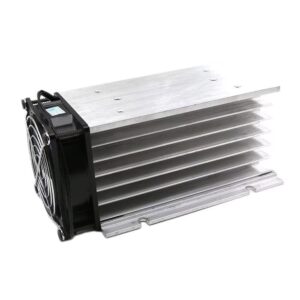 aigoodele h150 aluminum heat sink with fan 220v heat sink ssr dissipation for single phase solid state relay 40-80a free mounting screws