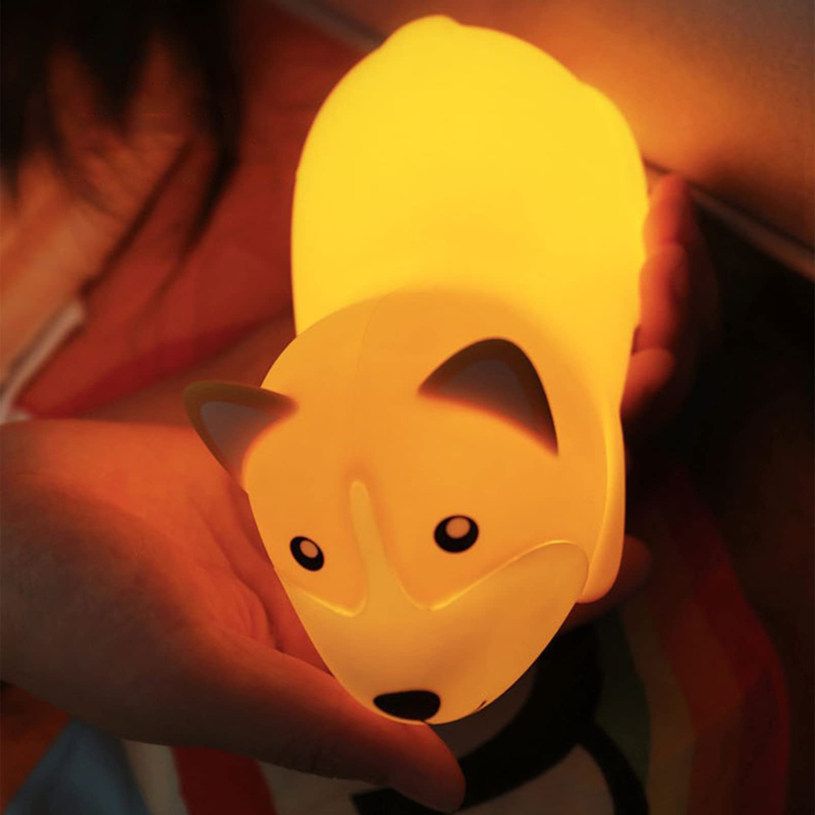 FQQWEE Cute Corgi Night Light for Kids Silicone Baby Night Light Kawaii Bedside Lamp for Breastfeeding Portable Rechargeable Animal Nursery Light Children Bedroom Decor