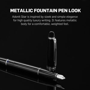 Adonit Star, Fountain Pen Stylus for iPad, Digital Pencil with Palm Rejection, High Precision, Compatible with iPad, iPad Pro, iPad Air, iPad Mini and More