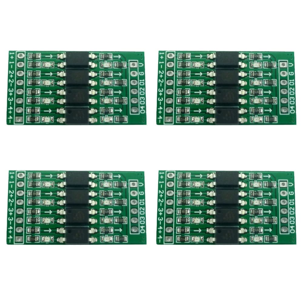 4channels in 3.3V Out 3.3V Digital Logic Level Conversion Module PNP/NPN to NPN Optical Isolation Board (4)