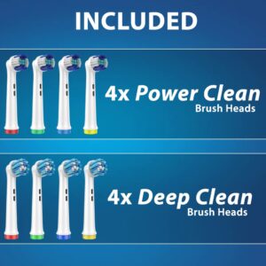 Belwick Replacement Toothbrush Heads Compatible with Oral B Braun, 8 Pack Professional Electric Toothbrush Heads, Precision Brush Heads Refill for Oral-B 7000/Pro 1000/9600/ 5000/3000/8000 (8 Pack)