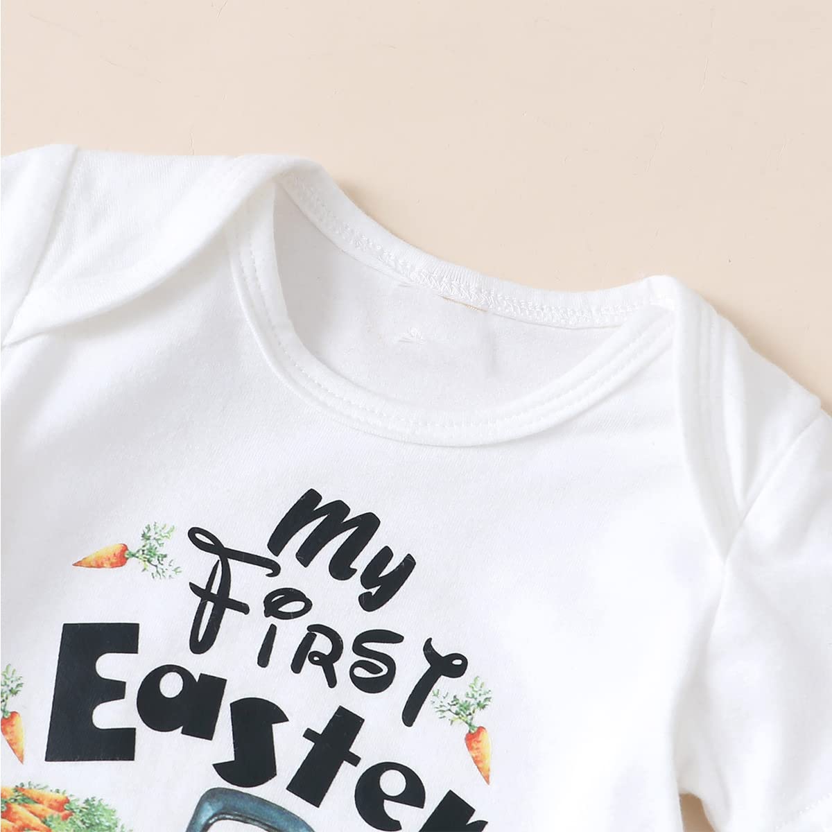 Aslaylme Newborn Boy Easter Day Clothes Baby My First Easter Outfit (Blue-1st, 3-6 Months)