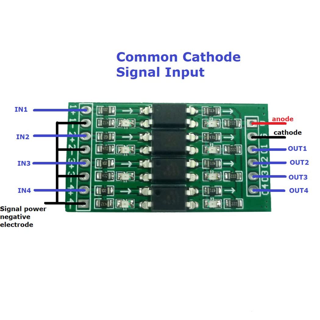 4ch in 5V Out 3.3V Digital Logic Level Conversion Module PNP/NPN to NPN Optical Isolation Board (4)