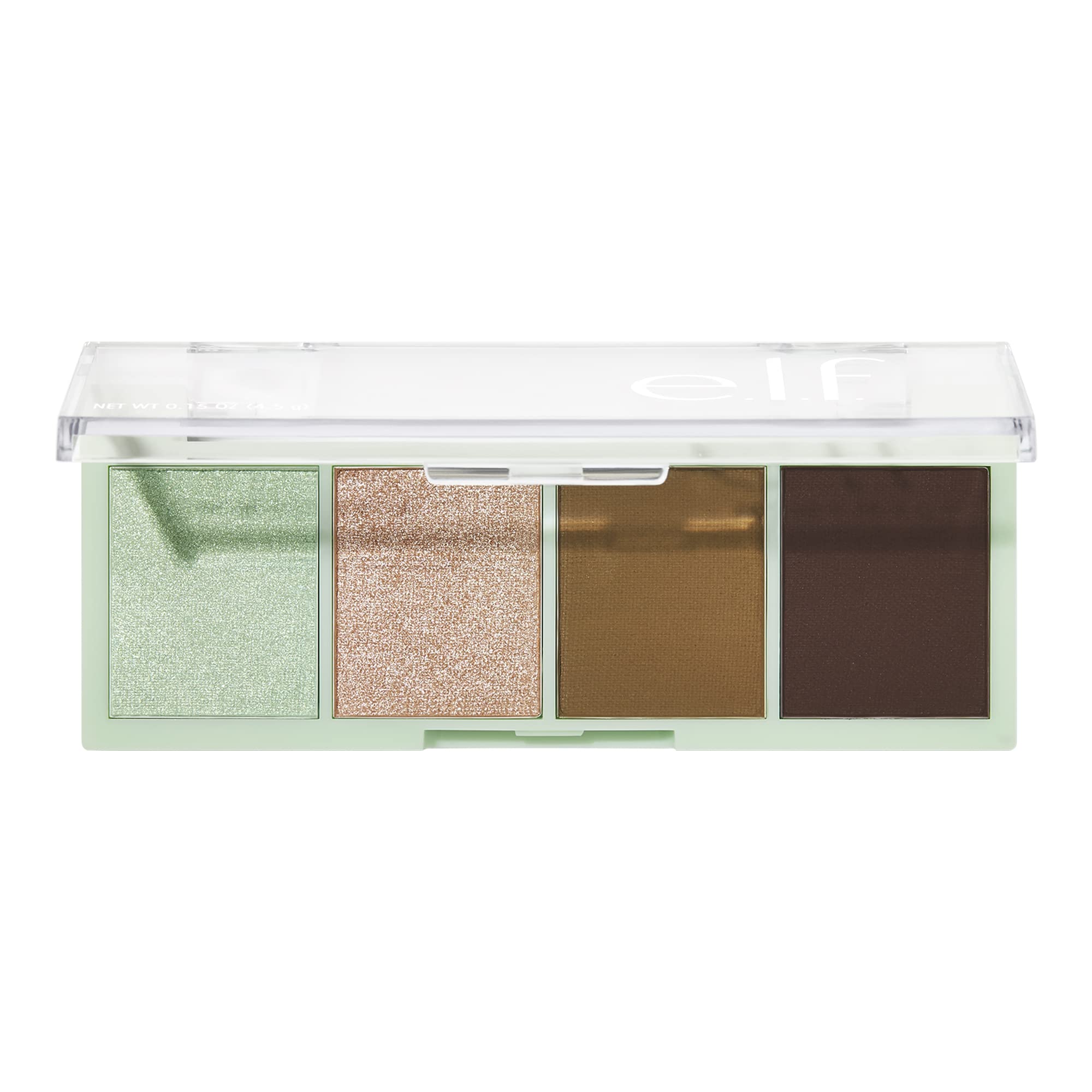 e.l.f. Mini Melt Eyeshadow, Pigment-packed, Eyeshadow Quad Featuring A Mix of Matte & Shimmer Shades, On-The-Go Size, Vegan & Cruelty-Free, Chocolate Mint