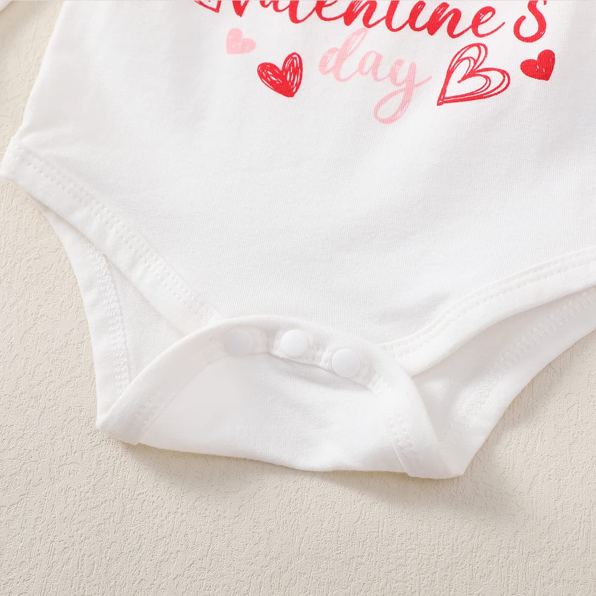 Aslaylme Newborn Girl Valentine Day Clothes Baby My 1st Valentine's Day Flare Pant Outfit (Red, 0-3 Months)