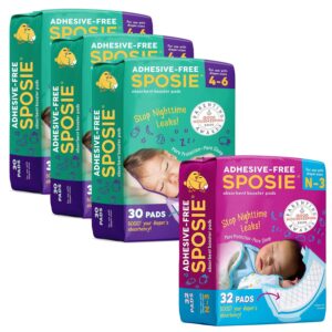 sposie diaper booster pads - diaper pads inserts overnight, cloth diaper inserts and overnight diapers size 4-6 and n-3, diaper liners baby products