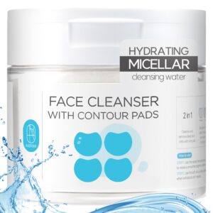 Micellar Water makeup remover wipes - 50 micellar water wipes - Lint Free - Korean Make up Wipes Travel size - Face Cleansing Wipes - Makeup Remover Wipes for Sensitive Skin