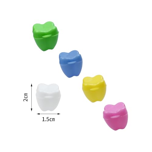 Teeth Storage Box, YOUYA DENTAL Lovely Baby Milk Tooth Fairy Box Tooth Organizer Teeth Save Box Container with Necklace Cases Gift for Kids Children- Colorful(50 Pieces)